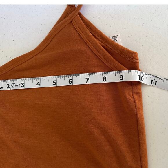 Zenana Maxi Dress Size XL Burnt Orange Rust Adjustable Spaghetti Straps Stretchy - Picture 6 of 6